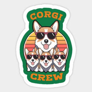 Corgi Crew Sticker